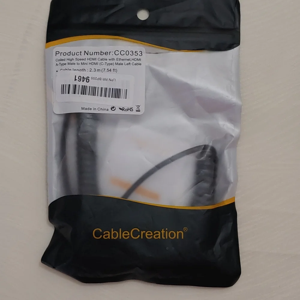 Coiled High Speed HDMI Cable - New